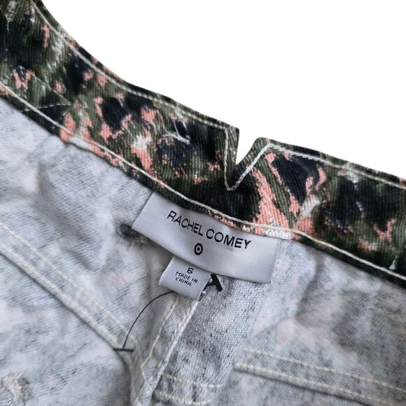Rachel Comey X Target Green Pink Camouflage Tapered Denim Pants 6 - Picture 4 of 5